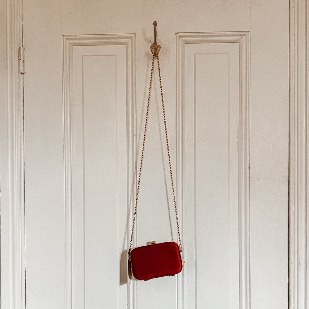 Rust Orange Nicole Miller Crossbody Clutch - Picture 2 of 3